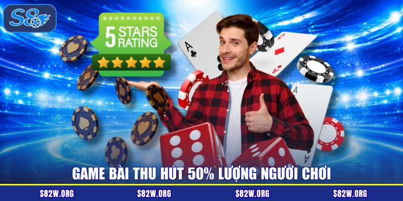 Game bài thu hút 50% lượng người chơi